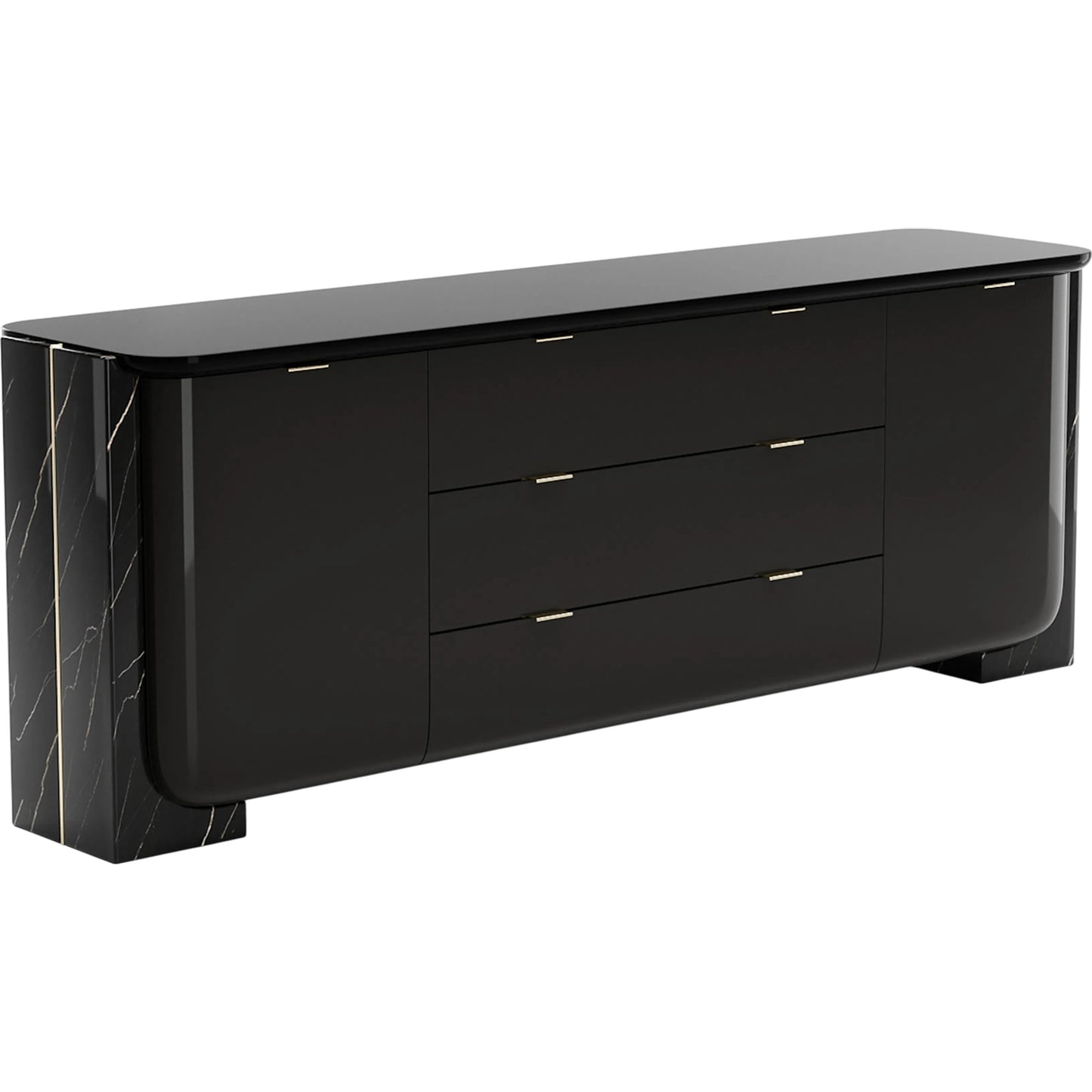 002 SI-2462288 | Primary Silo | Overlap Sideboard by Caracole. Made from unique in a transitional style.