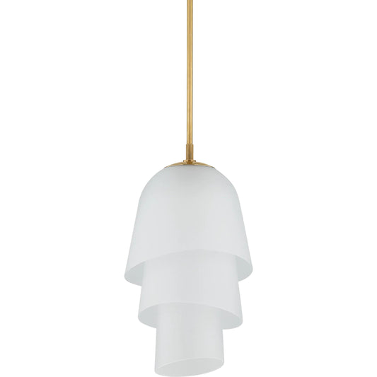 Hela Pendant by Corbett in vintage brass. Made from brass in a unique style.