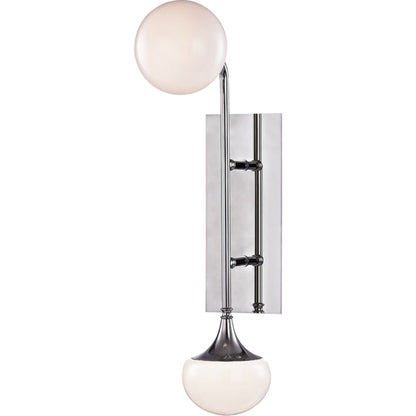 Fleming Wall Sconce by Hudson Valley in aged brass. Made from steel in a transitional style.