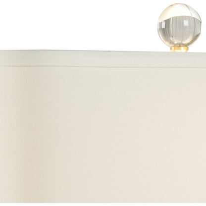Christal Lamp by Wildwood in clear, brass. Made from crystal in a transitional style.