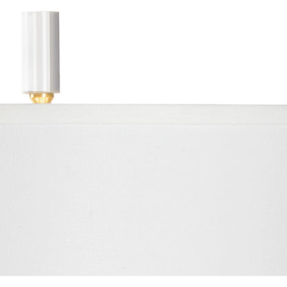 Scranton Lamp by Wildwood in faux marble glaze, antique brass. Made from ceramic in a modern style.