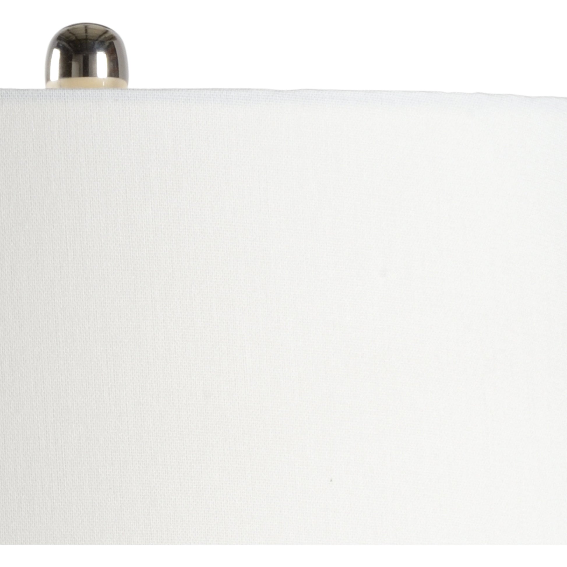 Mabel Lamp by Wildwood in white, gray glaze, polished nickel. Made from ceramic in a cottage & farmhouse style.
