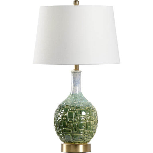 Betty Lamp by Wildwood in green. Made from ceramic in a eclectic & global style.