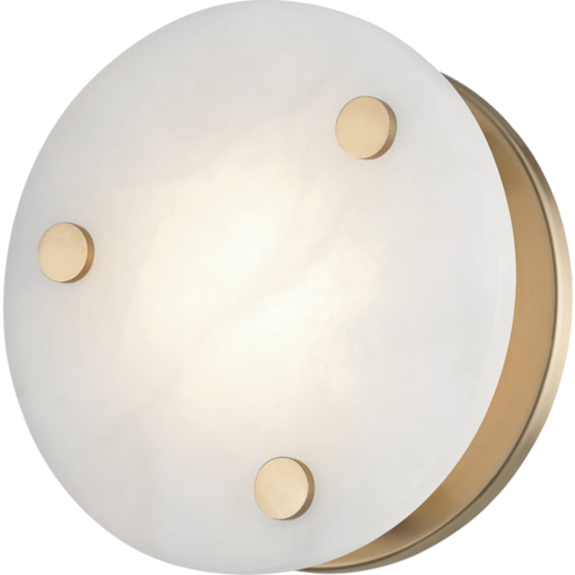 Croton Led Flush Mount by Hudson Valley in aged brass. Made from steel in a modern style.