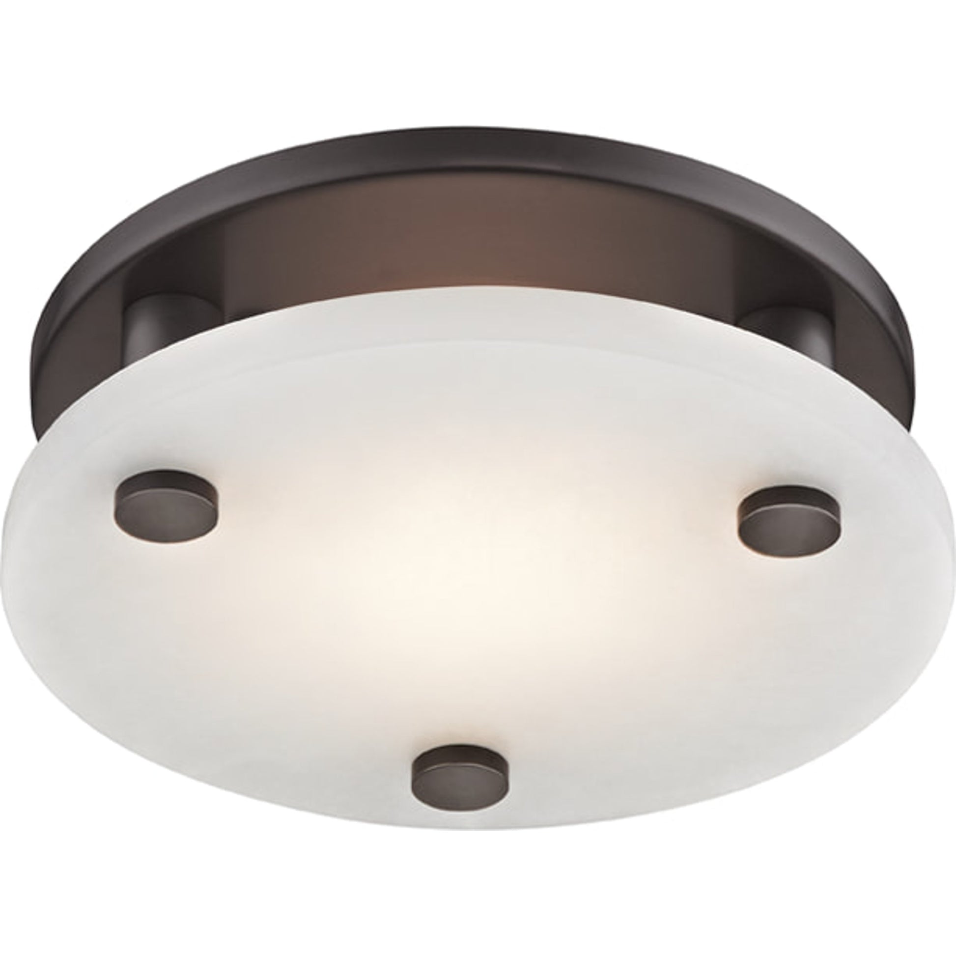 Croton Led Flush Mount by Hudson Valley in aged brass. Made from steel in a modern style.