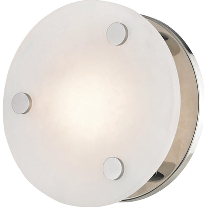Croton Led Flush Mount by Hudson Valley in aged brass. Made from steel in a modern style.