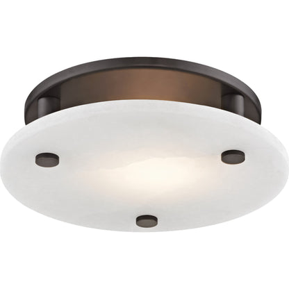 Croton Led Flush Mount by Hudson Valley in aged brass. Made from steel in a modern style.