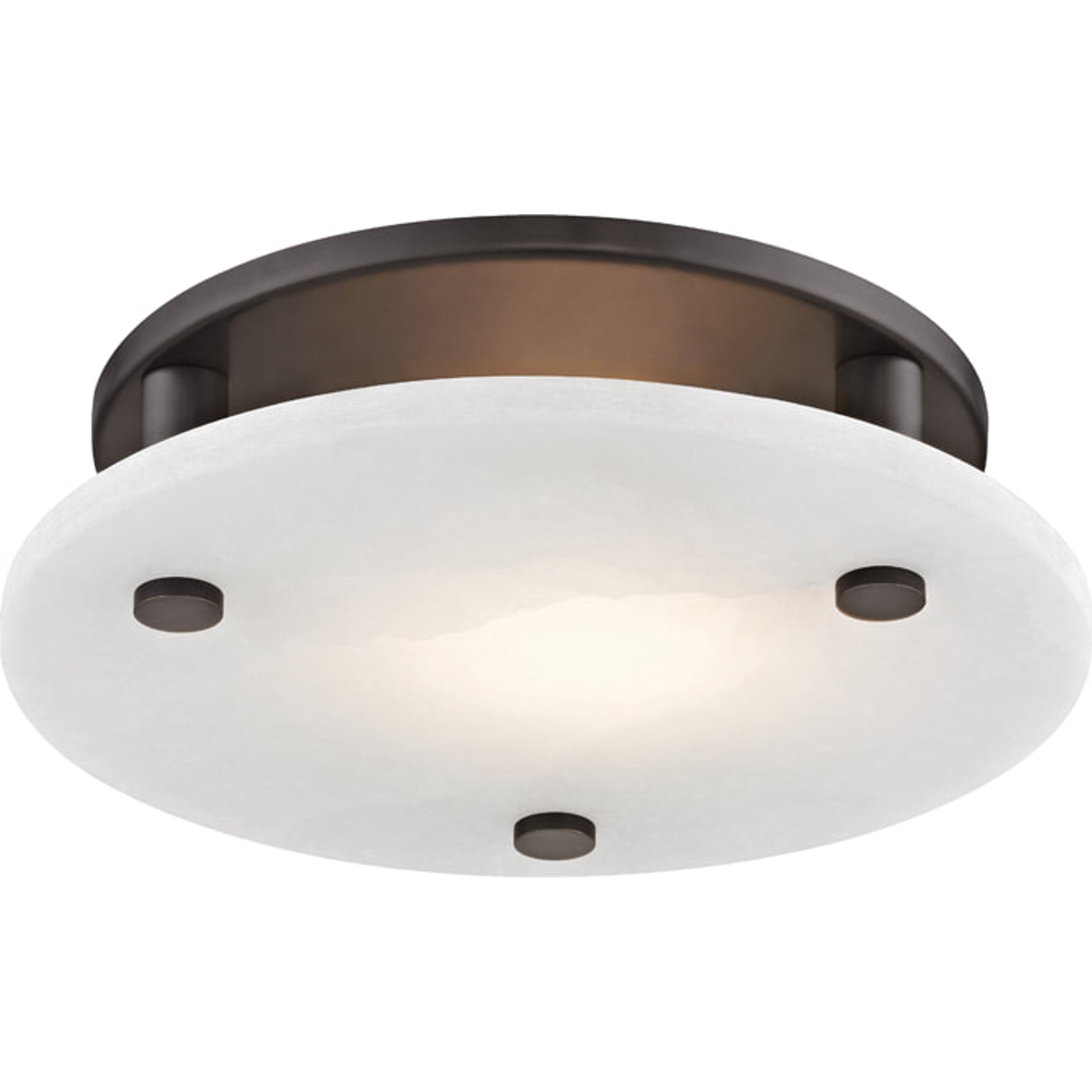 Croton Led Flush Mount by Hudson Valley in aged brass. Made from steel in a modern style.