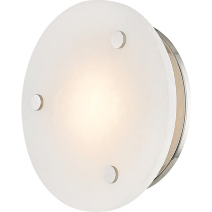 Croton Led Flush Mount by Hudson Valley in aged brass. Made from steel in a modern style.