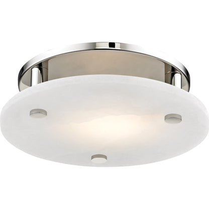 Croton Led Flush Mount by Hudson Valley in aged brass. Made from steel in a modern style.