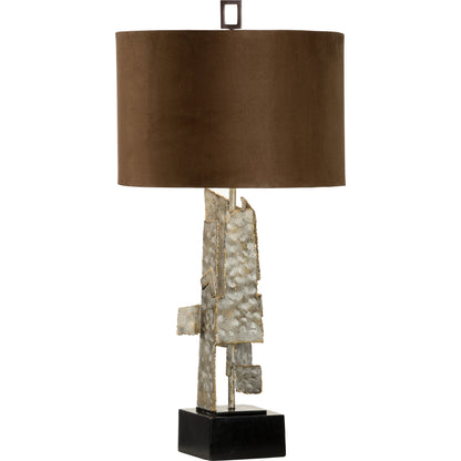 Kahn Lamp by Wildwood in spotted white wash steel, black. Made from unique in a modern style.