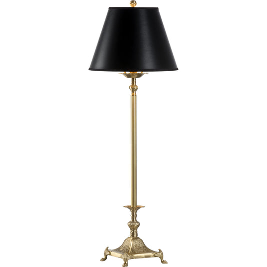 Tinsley Buffet Lamp by Wildwood in gold. Made from unique in a transitional style.