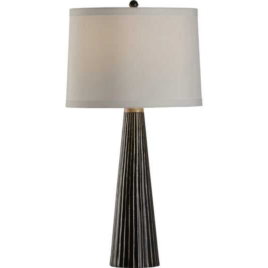 Lachlen Column Lamp by Wildwood in black, gold. Made from unique in a modern style.