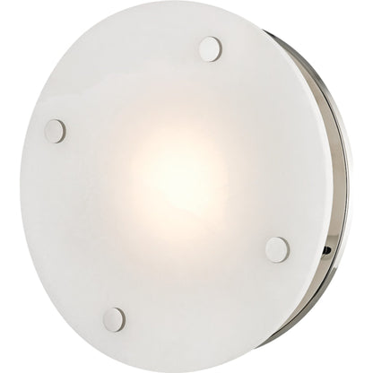 Croton Led Flush Mount by Hudson Valley in aged brass. Made from steel in a modern style.