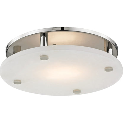 Croton Led Flush Mount by Hudson Valley in aged brass. Made from steel in a modern style.