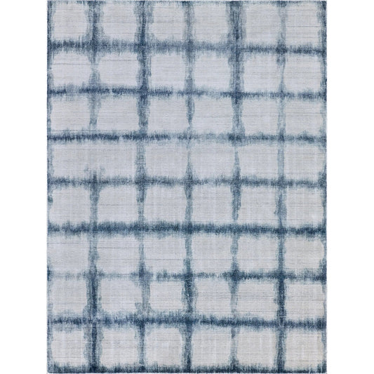 Chroma 4717 Rug by Exquisite Rugs in navy. Made from wool, bamboo silk in a unique style.