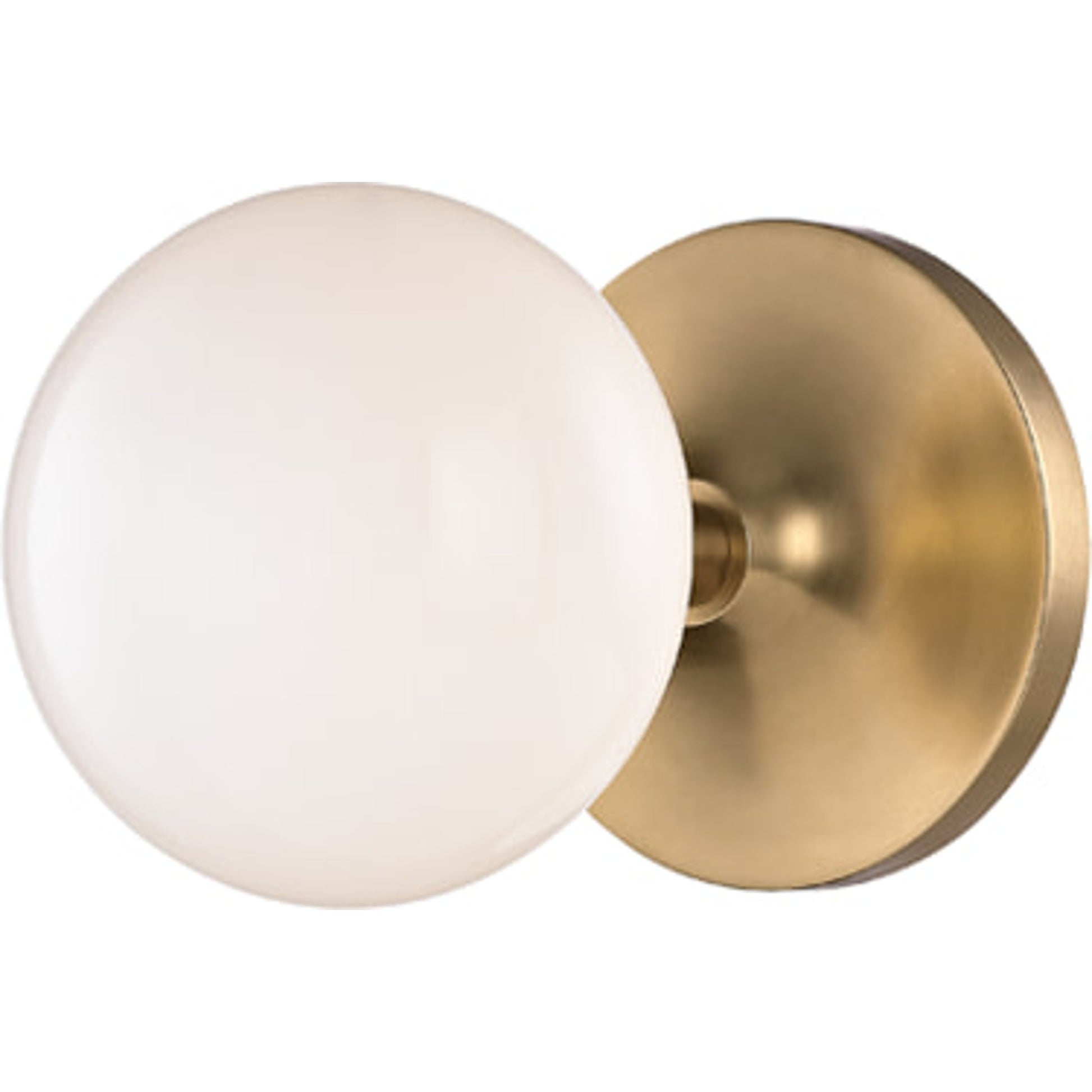 Fleming Bath Bracket Light by Hudson Valley in aged brass. Made from steel in a modern style.