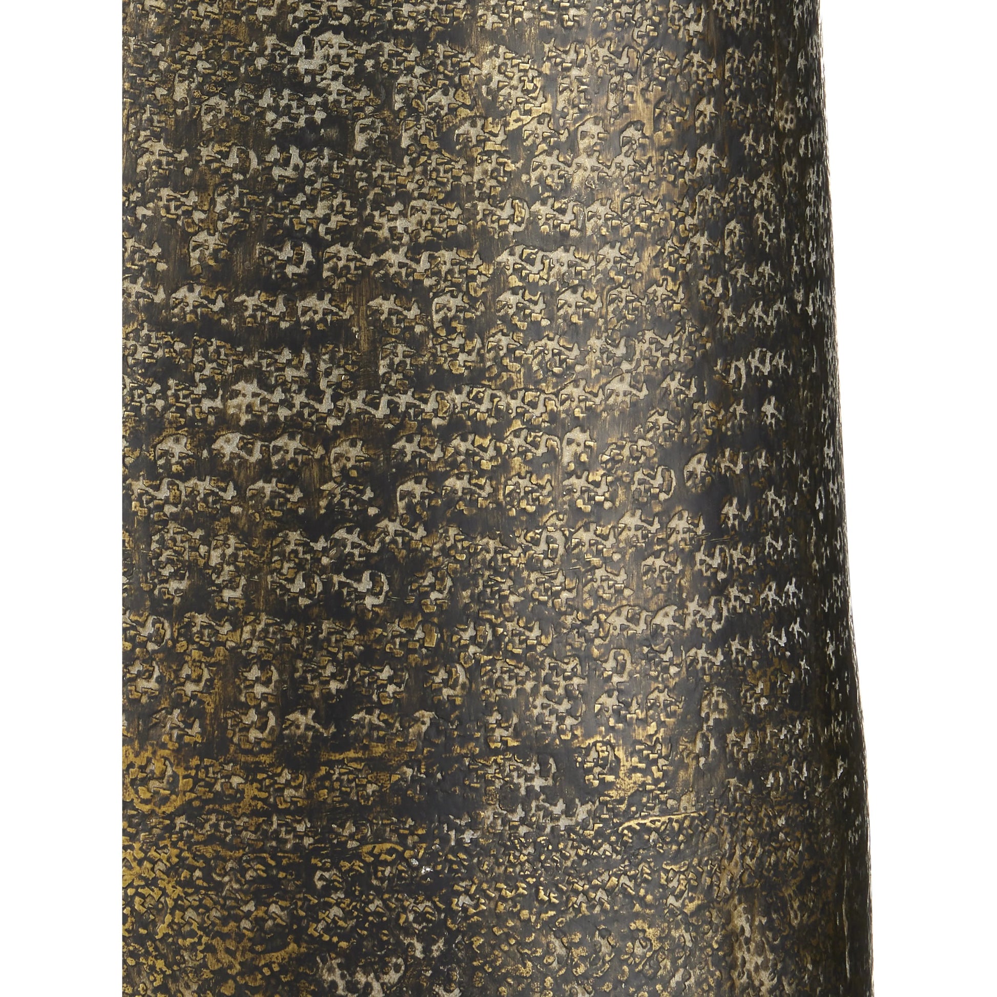 Brigadier Floor Lamp by Currey and Company in antique brass, black, whitewash. Made from aluminum in a modern style.