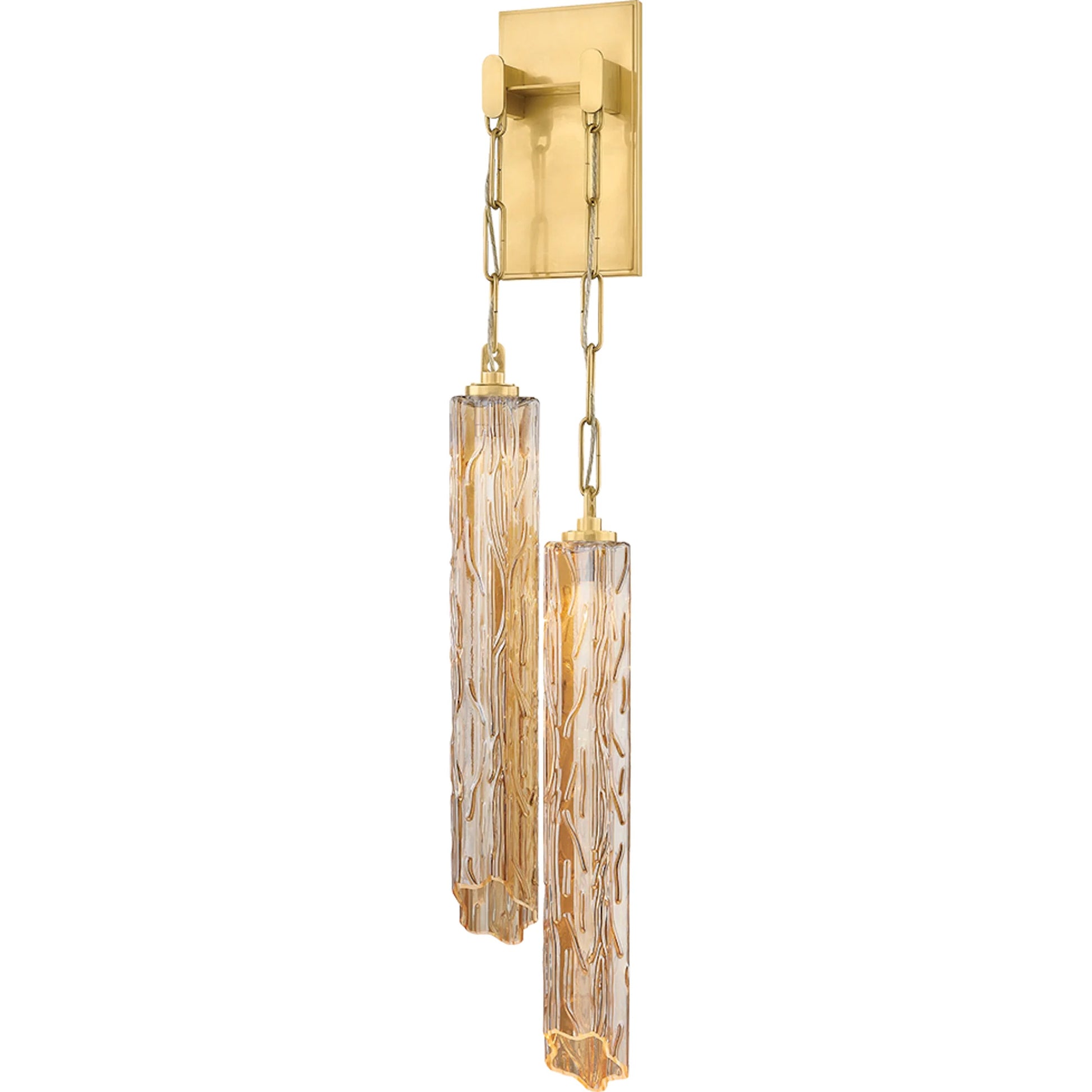 Malaga Wall Sconce by Corbett in vintage brass. Made from brass in a modern style.