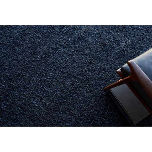 Borelli Rug - Navy Blue by Exquisite Rugs in navy blue. Made from new zealand wool in a unique style.