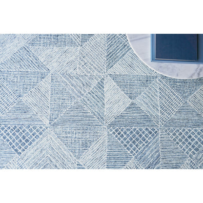 Caprice Rug - Navy Blue, Ivory by Exquisite Rugs in navy blue, ivory. Made from new zealand wool in a unique style.
