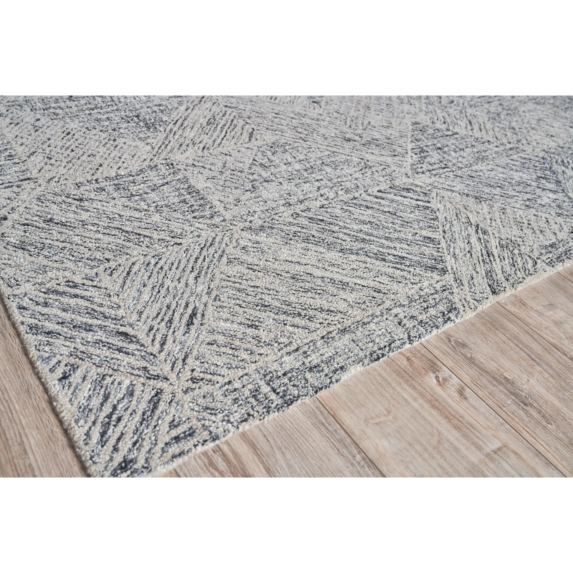 Caprice 4760 Rug by Exquisite Rugs in black, silver. Made from new zealand wool in a unique style.