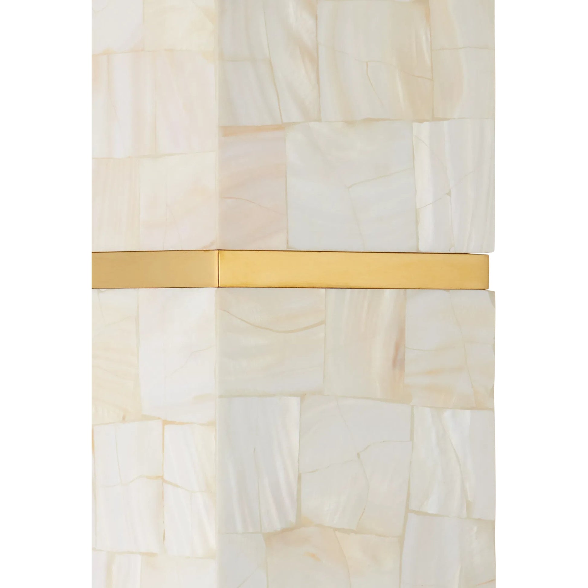 Casey Mother of Pearl Table Lamp by Currey and Company in natural, brass. Made from mother of pearl, stainless steel, composite in a modern style.