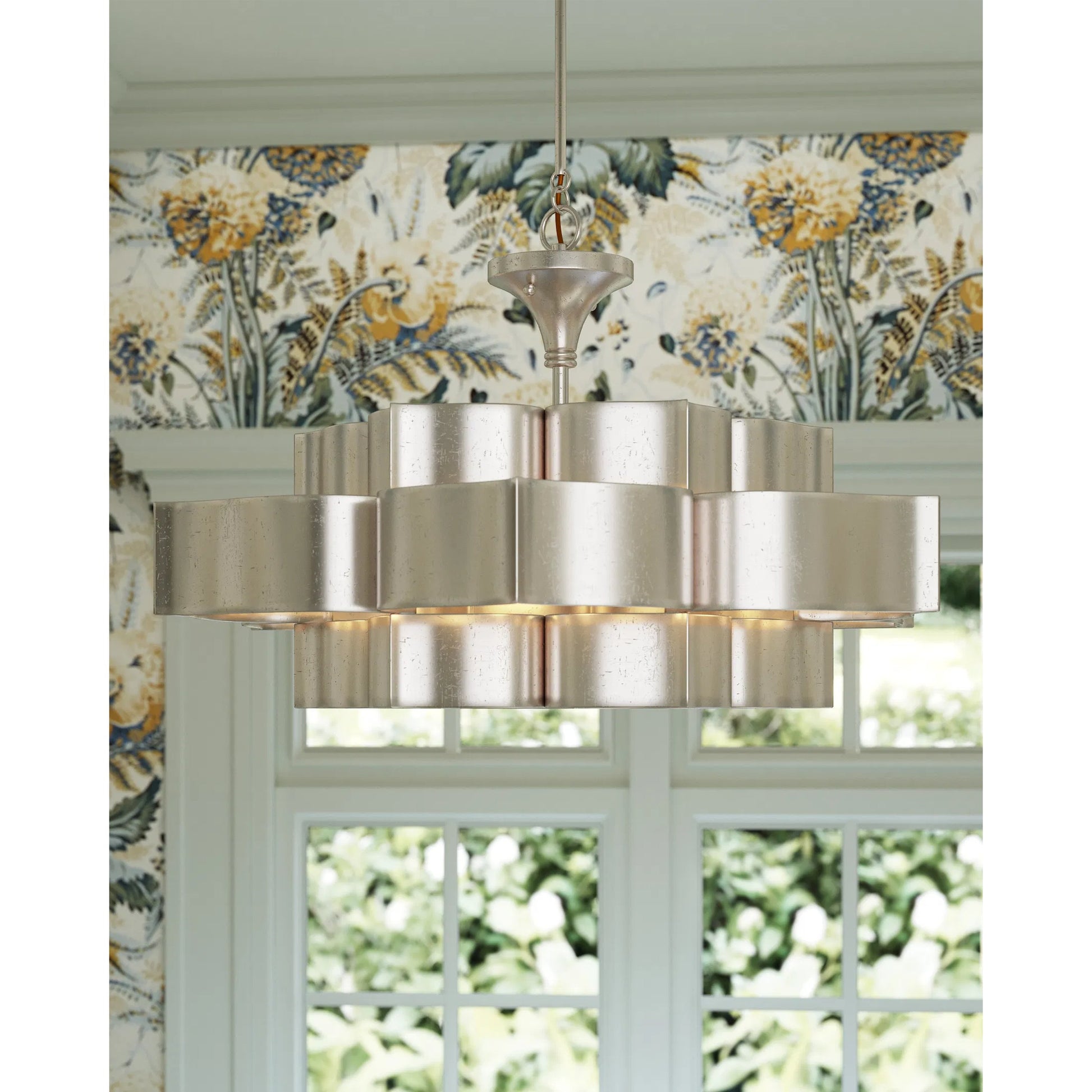 Grand Lotus Chandelier by Currey and Company. Made from unique in a modern style.