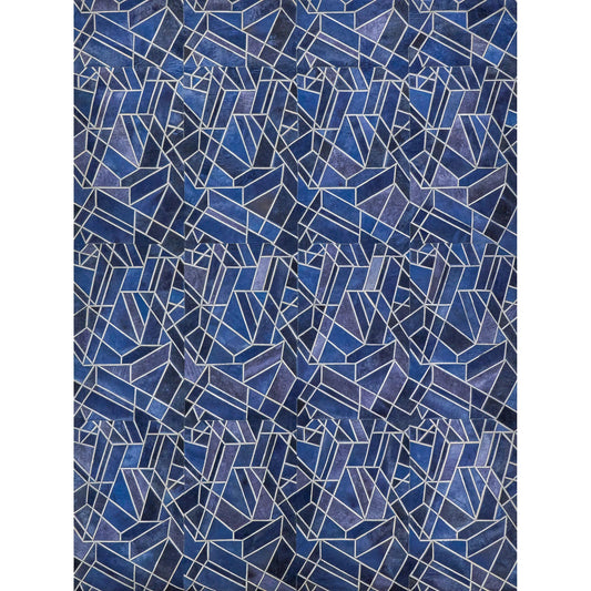 Natural Hide 4780 Rug by Exquisite Rugs in blue, ivory. Made from leather hide in a unique style.