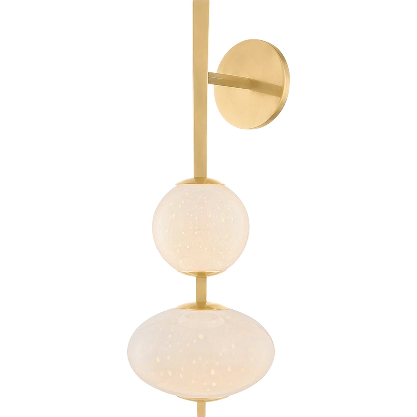 001 SI-2327841 | Primary Silo | Charoite Wall Sconce by Corbett in vintage brass. Made from brass in a unique style.