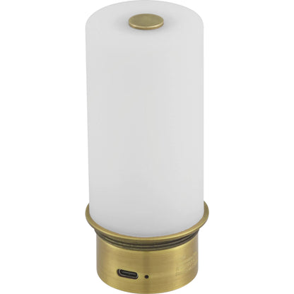 Deauville Cordless Table Lamp by Currey and Company in natural, polished brass. Made from seagrass, metal in a rustic style.