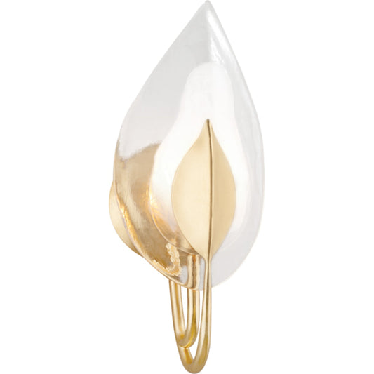 Blossom Wall Sconce by Hudson Valley. Made from brass in a cottage & farmhouse style.