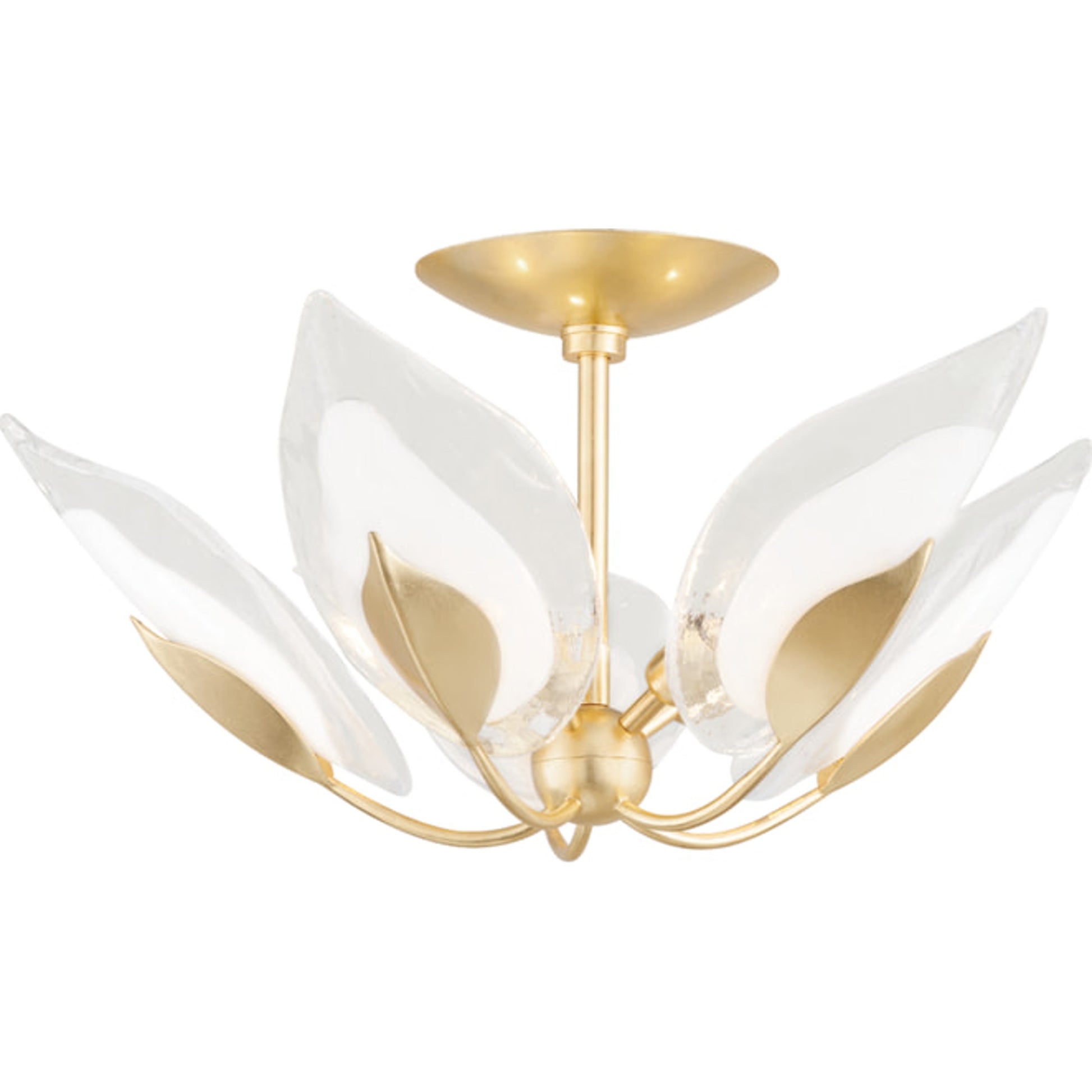 Blossom Semi Flush by Hudson Valley. Made from brass in a cottage & farmhouse style.