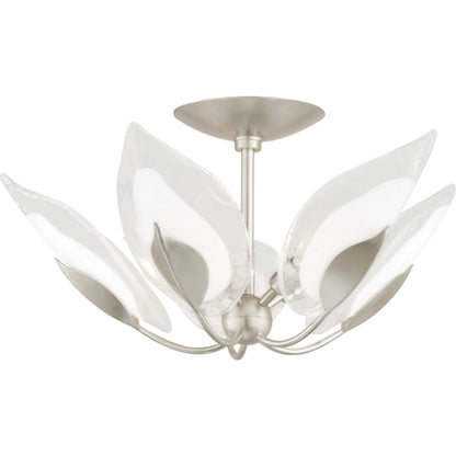 Blossom Semi Flush by Hudson Valley. Made from brass in a cottage & farmhouse style.