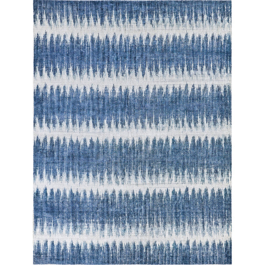Chroma 4808 Rug by Exquisite Rugs in navy. Made from new zealand wool, bamboo silk in a unique style.