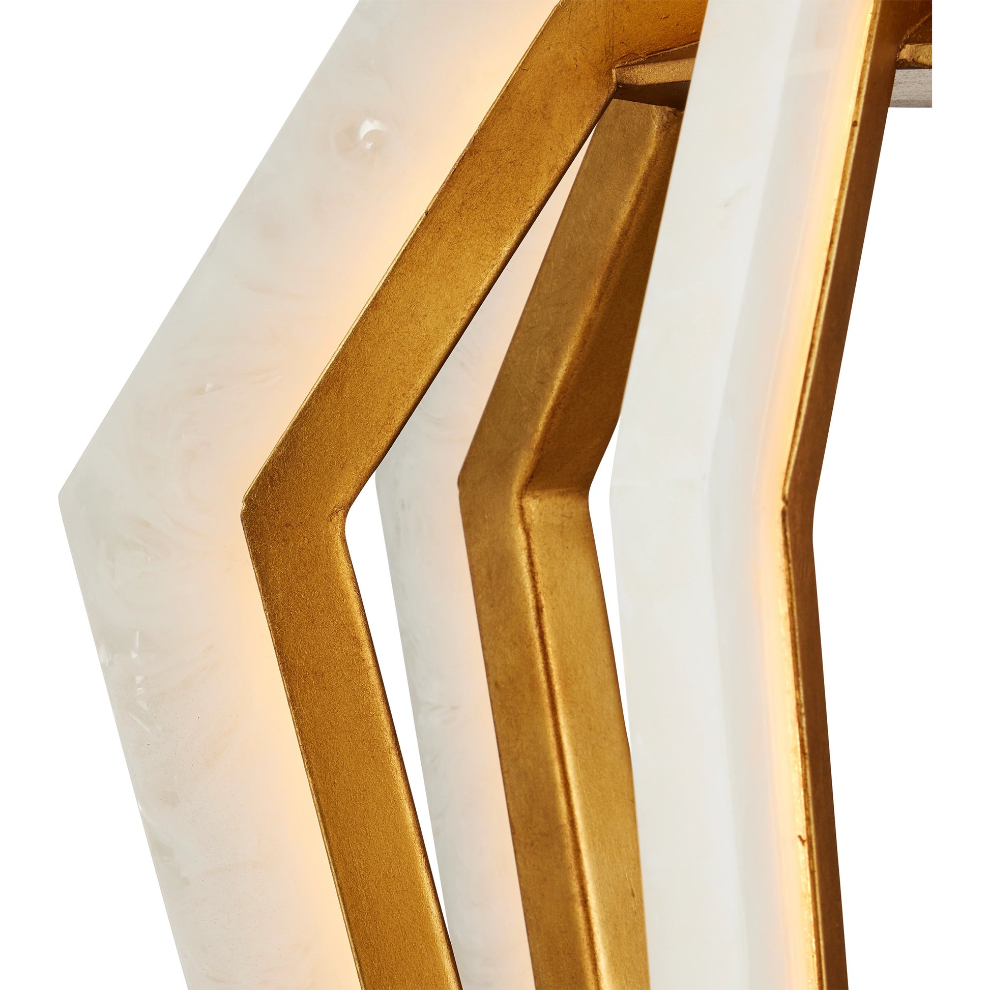 Riviere Pendant by Currey and Company in natural, contemporary gold leaf. Made from composite, wrought iron in a modern style.