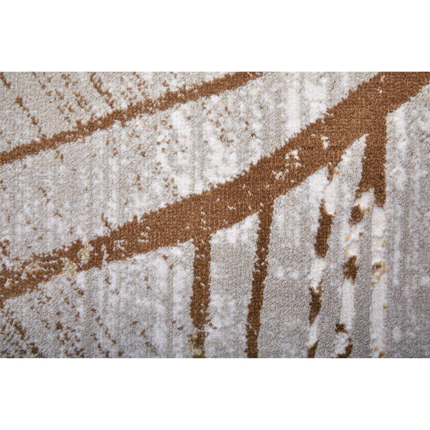 004 SI-2158662,SI-2158663,SI-2158664,SI-2158665,SI-2158666,SI-2158667 | Closeup | Waldor Rug - 73539NBF by Feizy in taupe, brown, silver. Made from polypropylene, polyester in a unique style.