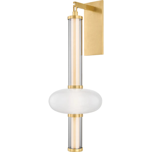 Corbin Wall Sconce by Corbett in vintage brass. Made from brass in a unique style.