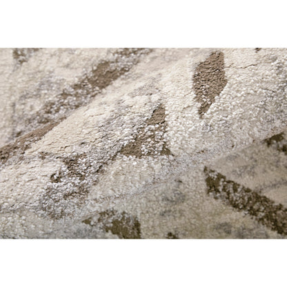 Vancouver Geometric Rug - VNR39NQF by Feizy in ivory, tan, brown. Made from polypropylene, polyester in a unique style.