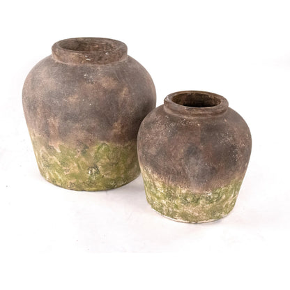 Distressed Rustic Jar by Zentique in rustic. Made from stoneware in a rustic style.