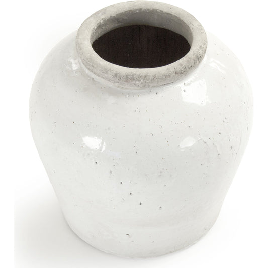 Zentique Jar by Zentique in distressed white and ceramic. Made from ceramic in a cottage & farmhouse style.