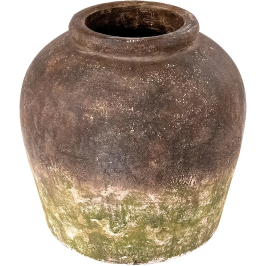 Distressed Rustic Jar by Zentique in rustic. Made from stoneware in a rustic style.