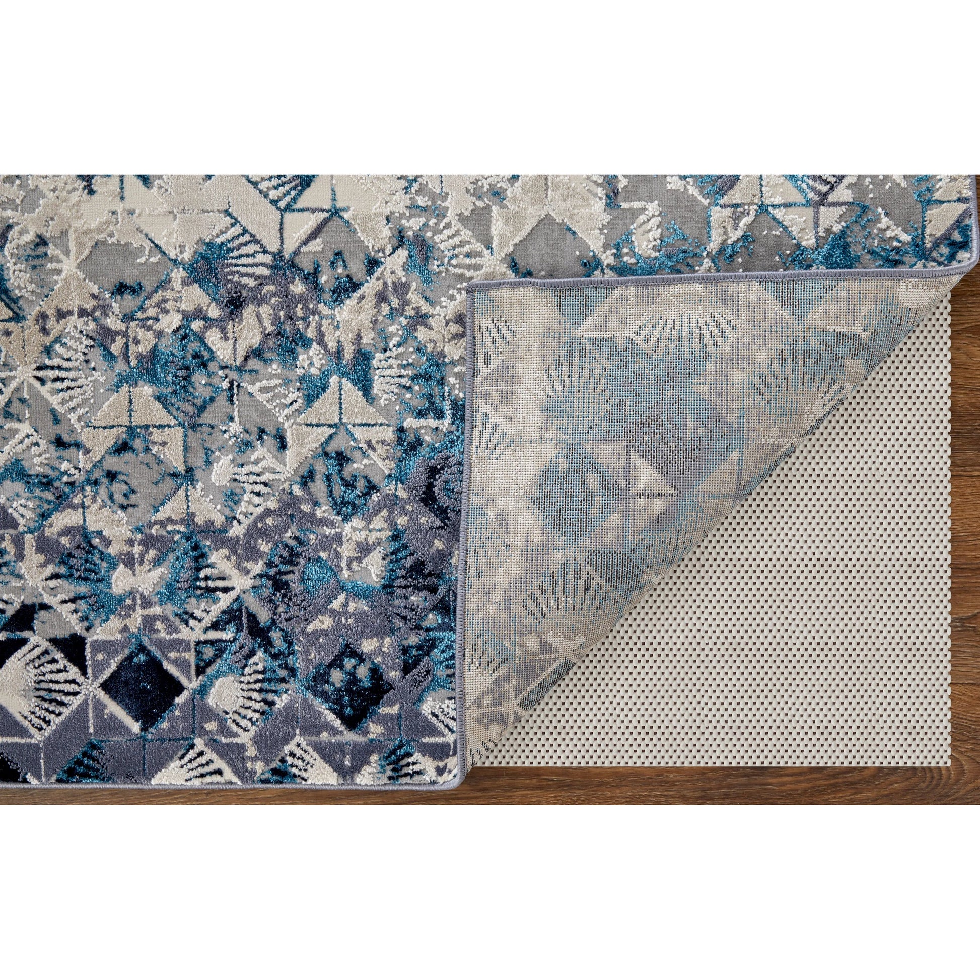 Indio Diamond Rug - 39H0F by Feizy in blue, ivory, gray. Made from unique in a unique style.