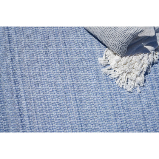 Florence 4879 Indoor/Outdoor Rug by Exquisite Rugs in light blue. Made from pet in a unique style.
