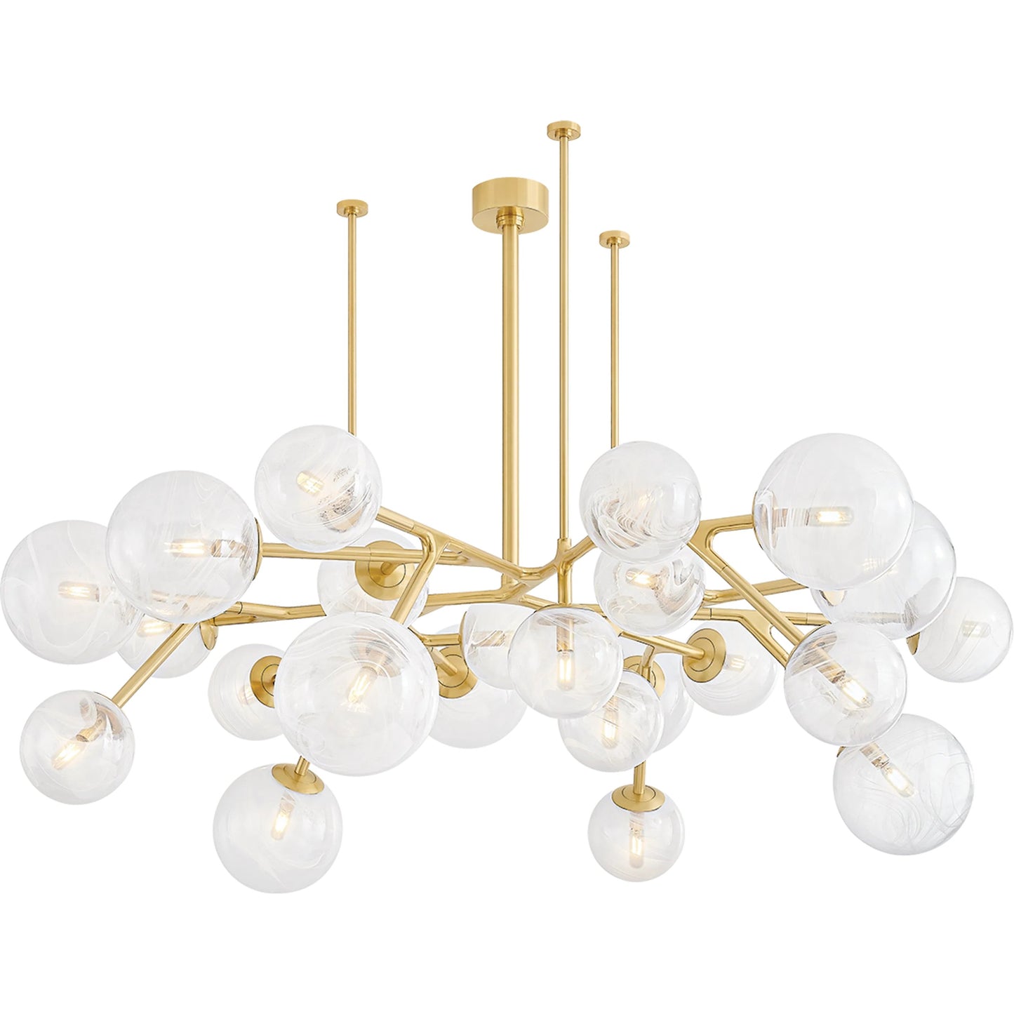 001 SI-2327967 | Primary Silo | Glasgow 24-Light Chandelier by Corbett in vintage polished brass. Made from steel in a unique style.