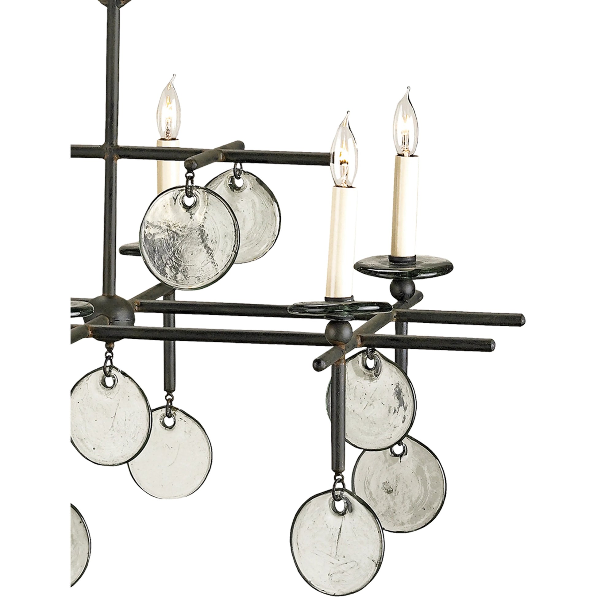 Sethos Rectangular Chandelier by Currey and Company. Made from unique in a modern style.