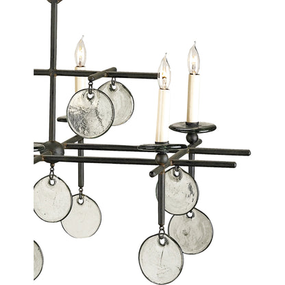 Sethos Rectangular Chandelier by Currey and Company. Made from unique in a modern style.
