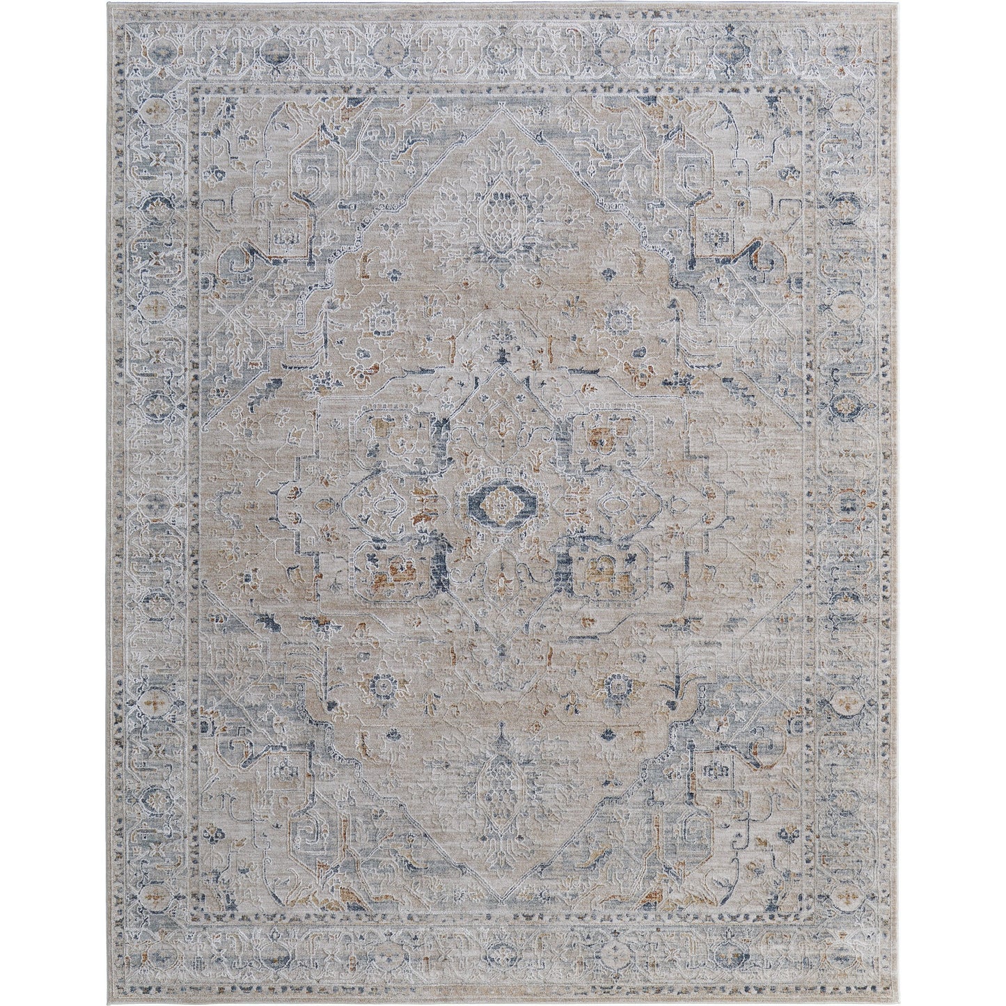 001 SI-2129582,SI-2129583,SI-2129584,SI-2129585,SI-2129587 | Primary Silo | Pasha Transitional Rug - 39M5F by Feizy in ivory, taupe, blue. Made from polyester in a unique style.