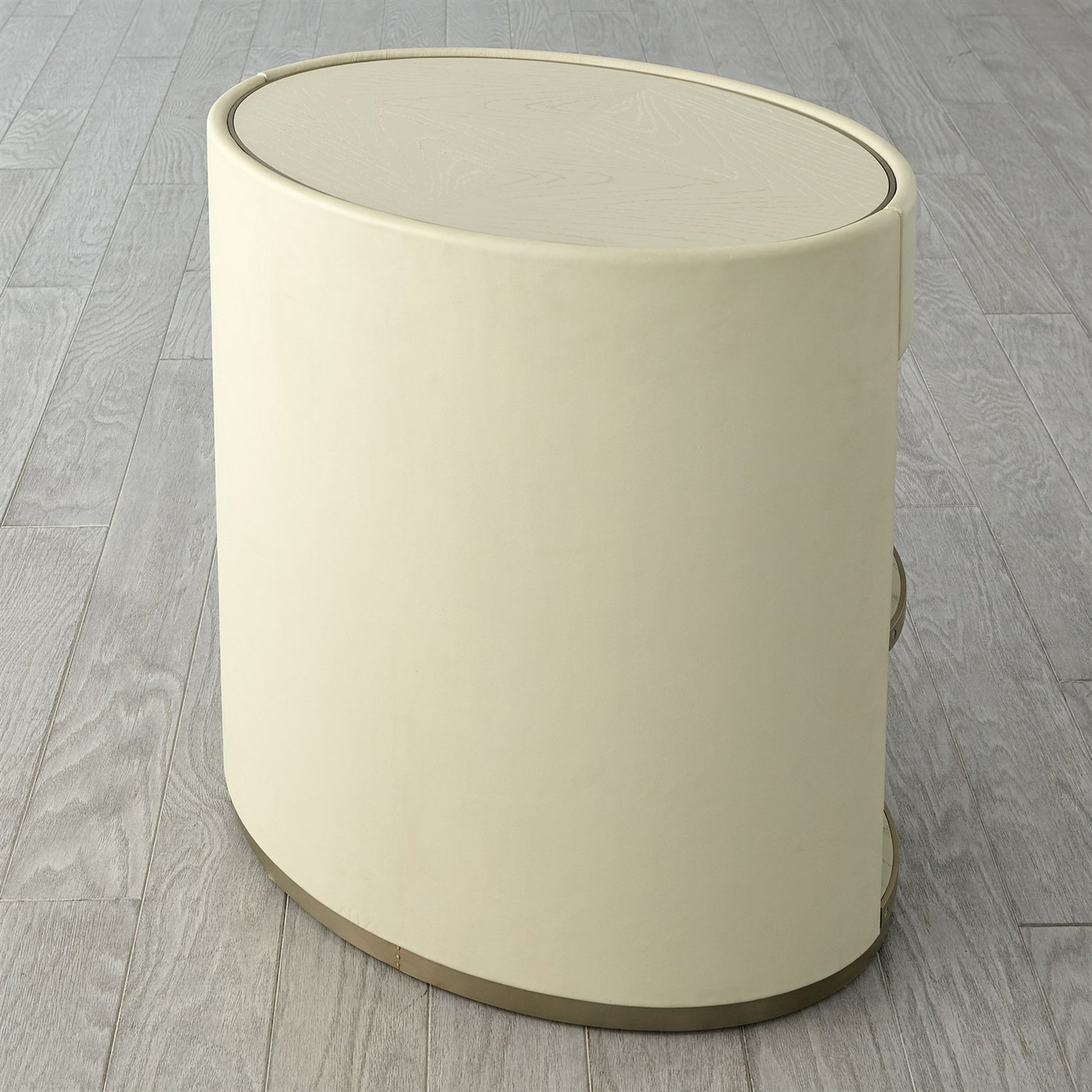 Ellipse Bedside Cabinet by Global Views in black. Made from poplar, oak, black lacquer in a modern style.