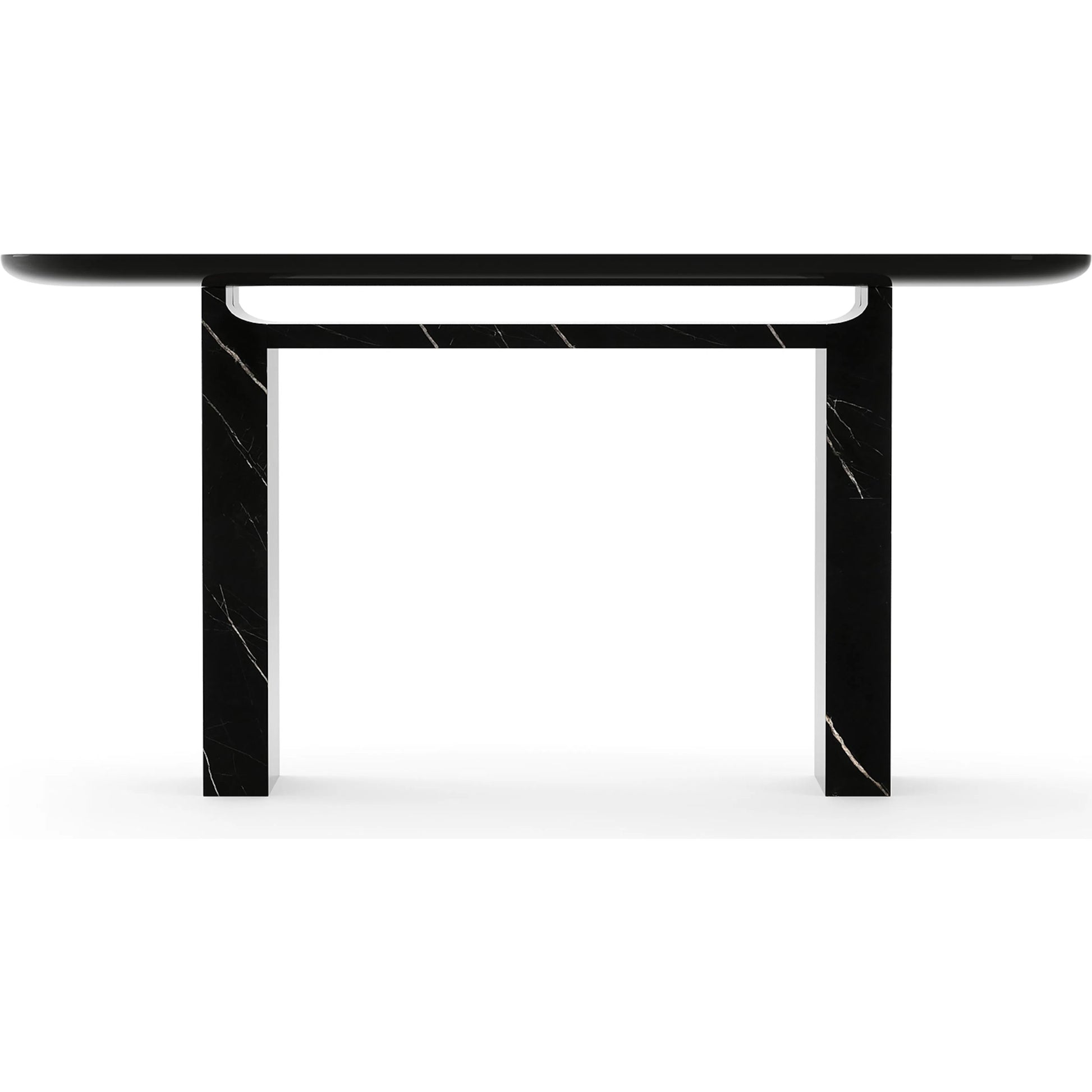 Overlap Console by Caracole. Made from stone in a modern style.